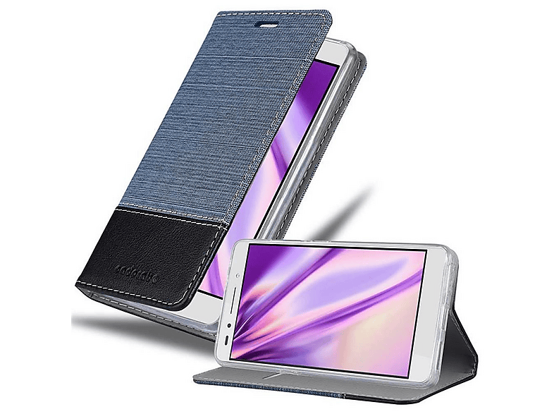 Cadorabo Custodia Libro per LG G6 in Classy Blu Scuro – con Vani di Carte, Funzione Stand e Chiusura Magnetica – Portafoglio Cover Case Wallet Book Etui Protezione