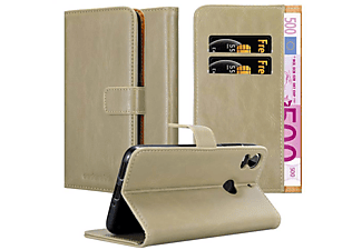 CADORABO Luxury Book Stlye Cover, Bookcover, HTC, Desire 10 PRO, CAPPUCCINO BRAUN