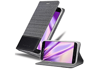 CADORABO Jeans Book Hülle, Bookcover, Samsung, Galaxy J5 2017, GRAU SCHWARZ