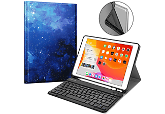 FINTIE Hülle + Tastatur, Bookcover, Apple, iPad 10.2 Zoll (9. Generation 2021/8. Gen 2020/7. Gen 2019), Sternenhimmel