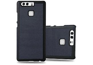 carcasa de móvil Funda rígida para móvil de plástico duro – Carcasa Hard Cover protección;CADORABO, Huawei, P9, woody azul