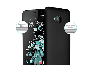 carcasa de móvil Funda rígida para móvil de plástico duro – Carcasa Hard Cover protección;CADORABO, HTC, U PLAY, metal negro