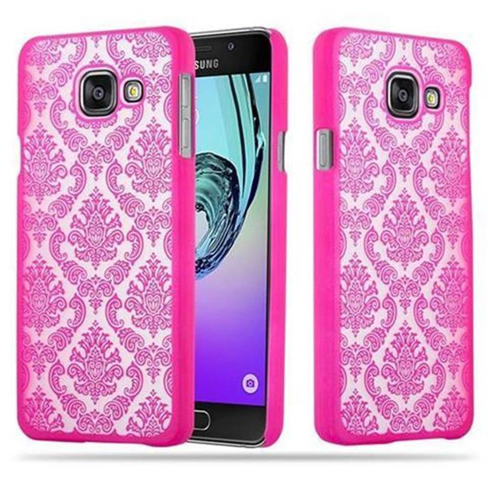 Galaxy Henna CADORABO Backcover, Samsung, A3 Hard 2016, in Hülle PINK Blumen Design, Case Paisley