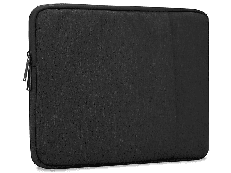 CADORABO Laptop Notebook Sleeve Stoff, 14 Laptoptasche Tablet Zoll SCHWARZ Samt-Innenfutter / Tasche für Fach Universal mit und Schutz