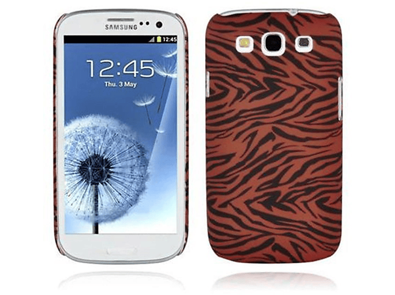 CADORABO Hülle Hard Case Schutzhülle im trendigen Design, Backcover, Samsung, Galaxy S3 / S3 NEO, BROWN TIGER