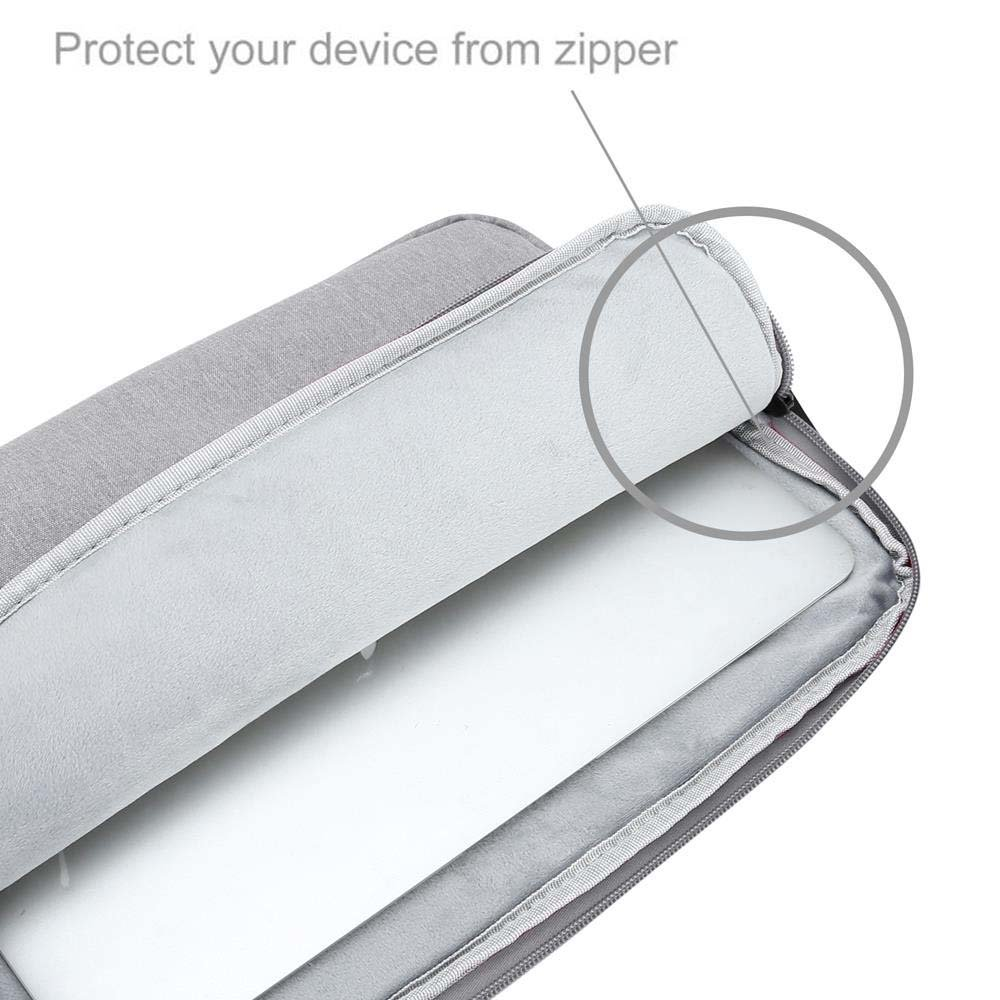 GRAU Tasche 13.3 Universal Stoff, mit CADORABO Schutz für Samt-Innenfutter Laptop Laptoptasche Sleeve Fach und Notebook / Tablet Zoll
