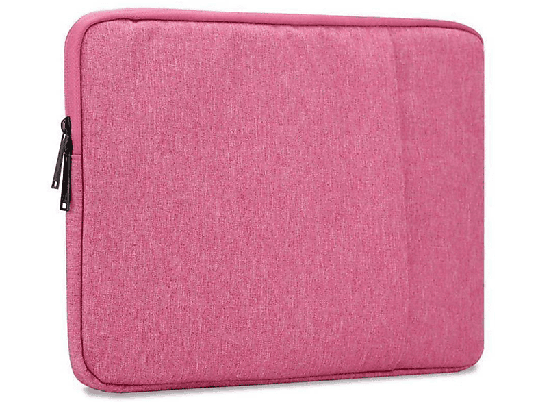 CADORABO Laptop / Tablet Notebook Schutz Tasche 14 Zoll mit Samt-Innenfutter und Fach Laptoptasche Sleeve für Universal Stoff, PINK