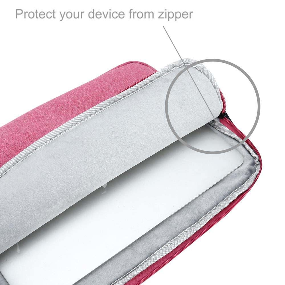 Zoll Samt-Innenfutter Tasche 15.6 PINK Laptop Tablet / CADORABO Schutz Universal mit Sleeve Laptoptasche Stoff, und Fach für Notebook