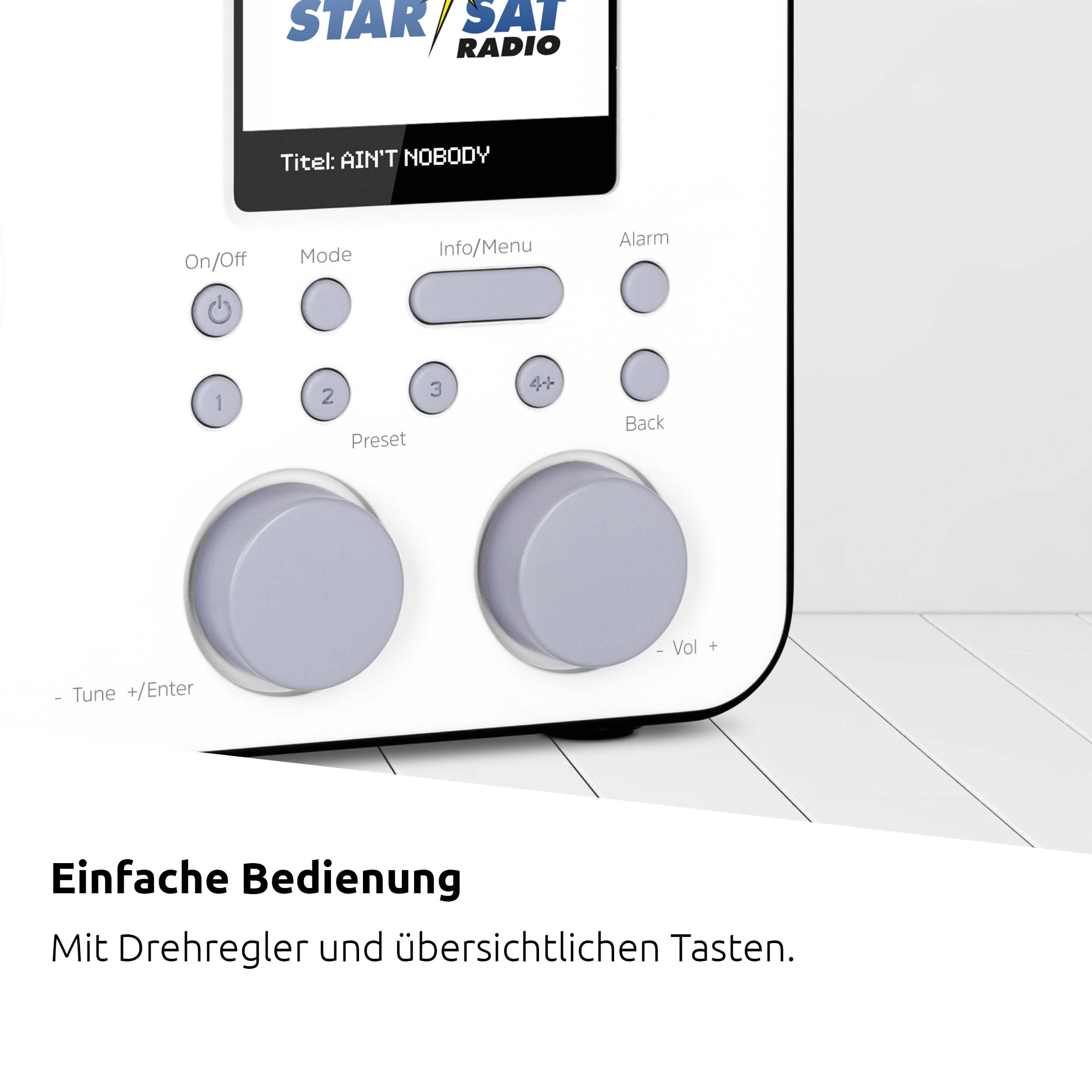 AM, TECHNISAT Internet Internetradio, DAB, VIOLA Radio, C DAB+, Internetradio, FM, 2 FM, weiß/schwarz IR