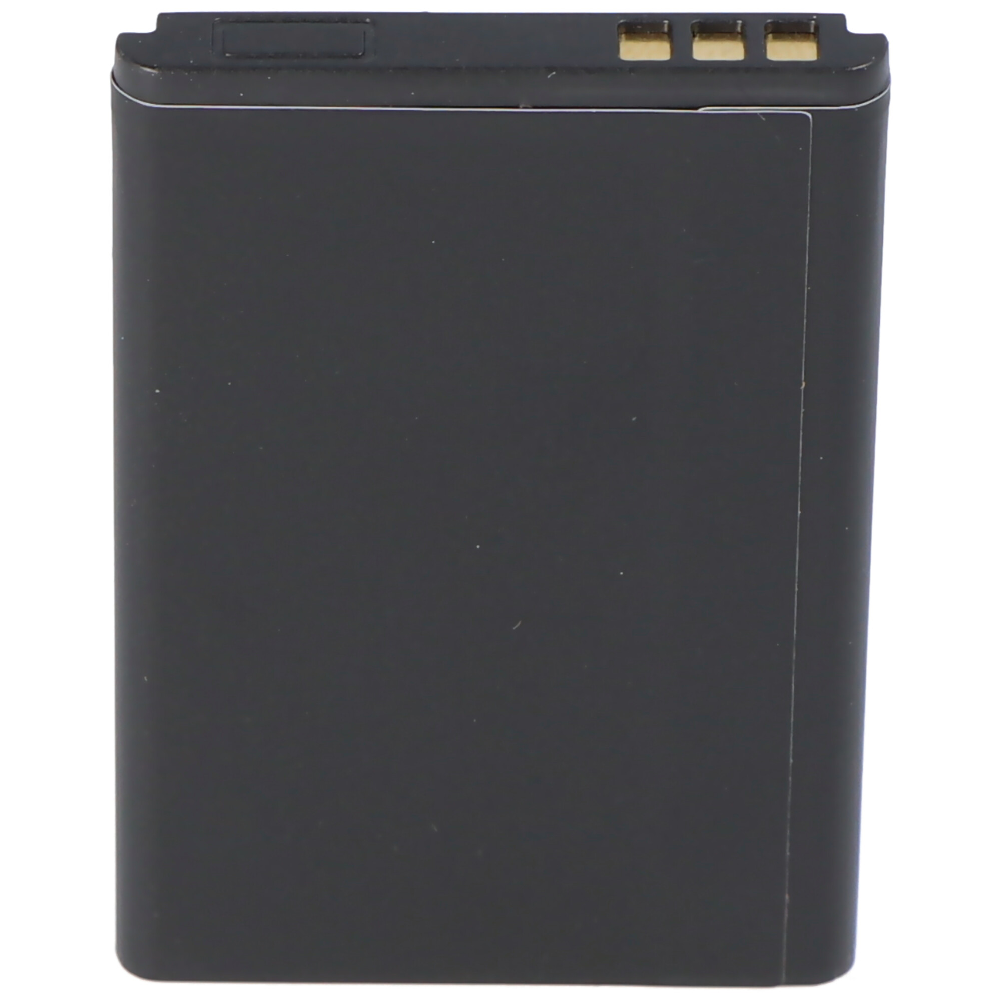 Schwarze Batterie. Es ist eine rechteckige Batterie.