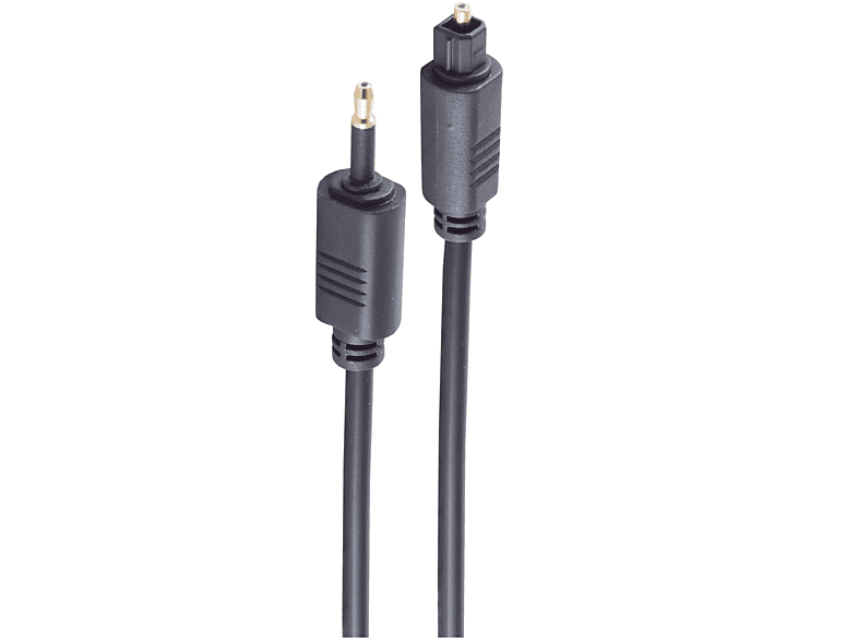 SHIVERPEAKS LWL-Kabel 4mm, Toslink-St./3,5mm Opti-St. 3m, LWL Toslink Kabel, 3 m