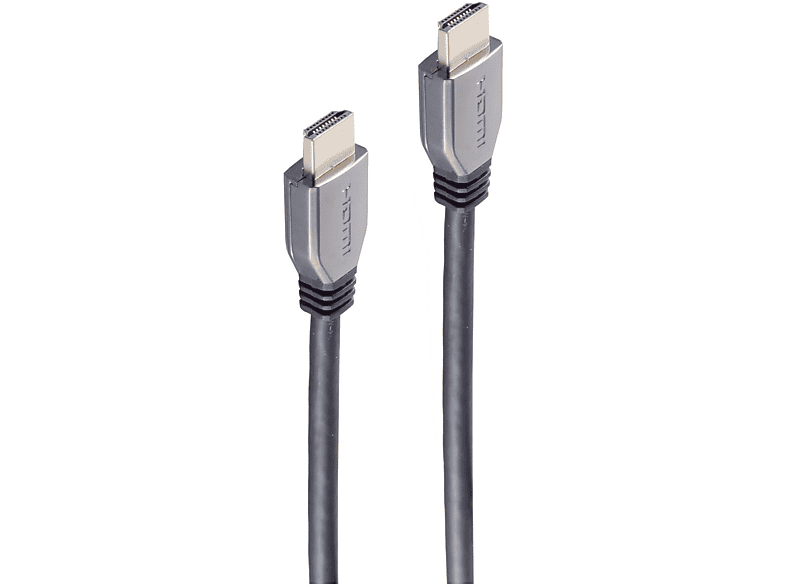 SHIVERPEAKS Ultra HDMI Kabel, HDMI 10K, Kabel Metall, schwarz, 1m