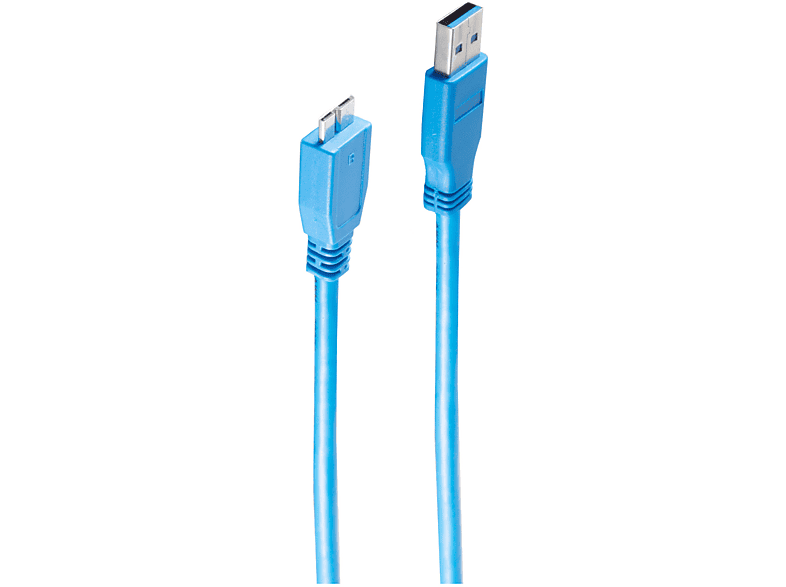SHIVERPEAKS Micro-USB Kabel USB USB-A-St./USB-B-St. Kabel blau 3.0 3m