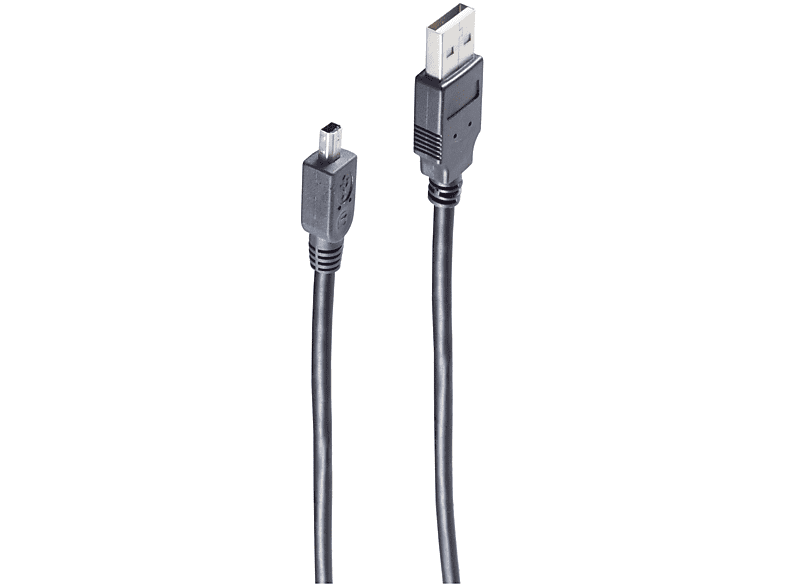 Kabel, Kabel 2.0 St 4-pin USB SHIVERPEAKS USB-A-St/USB-B-Mini USB-Mini schwarz 2m