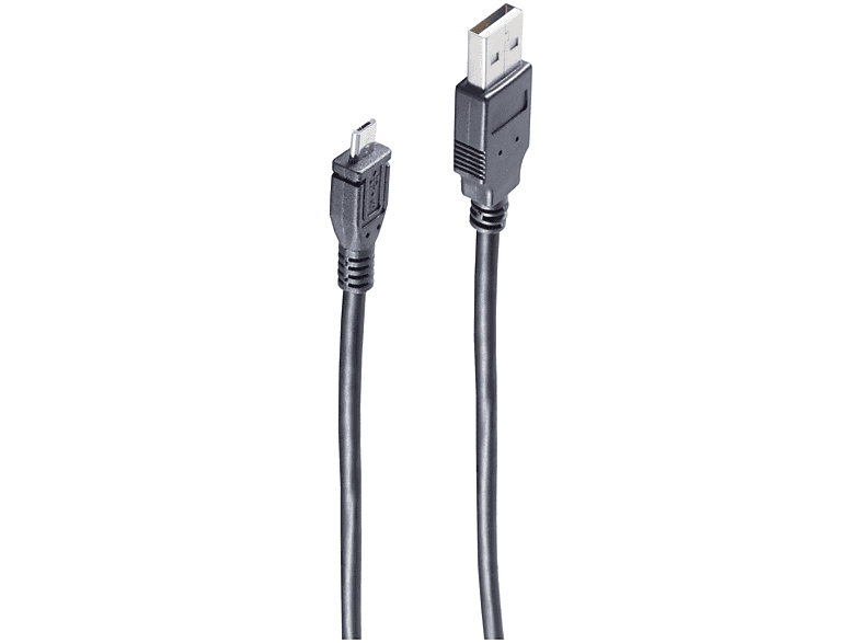 SHIVERPEAKS USB-Micro Kabel schwarz m, 2.0 USB 1,8 1,8m, St. USB-A-St./USB-B MICRO Ladekabel