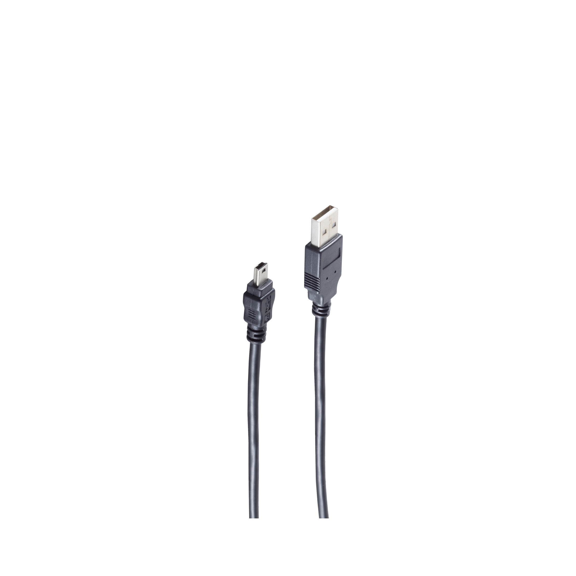 Zwei schwarze Kabel, eines mit USB-Anschluss und eines mit Micro-USB-Anschluss.