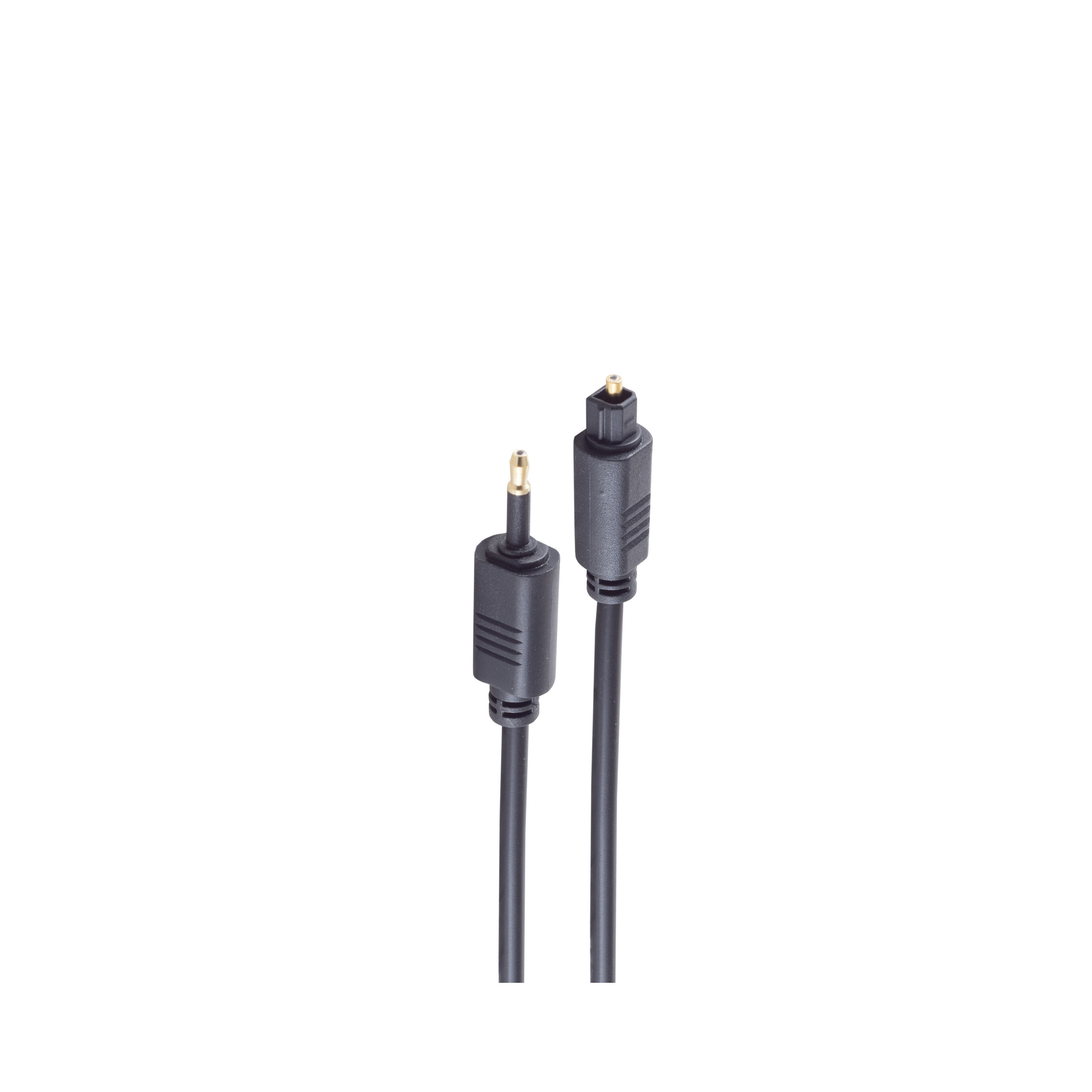 LWL-Kabel Kabel, 2m, Toslink-St./3,5mm 2 4mm, SHIVERPEAKS Toslink m LWL Opti-St.