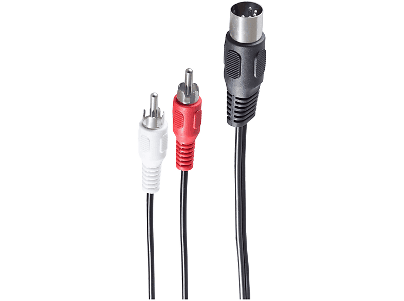 SHIVERPEAKS DIN Kabel-5-pol. Stecker m Cinchstecker 2 1,5 Audio Kabel, 1/4/ DIN 1,5m
