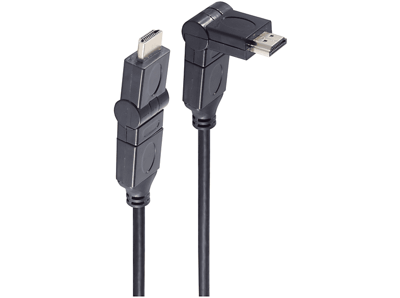 A-Stecker HDMI A-Stecker/HDMI Kabel HEAC 3m HDMI SHIVERPEAKS winkelbar