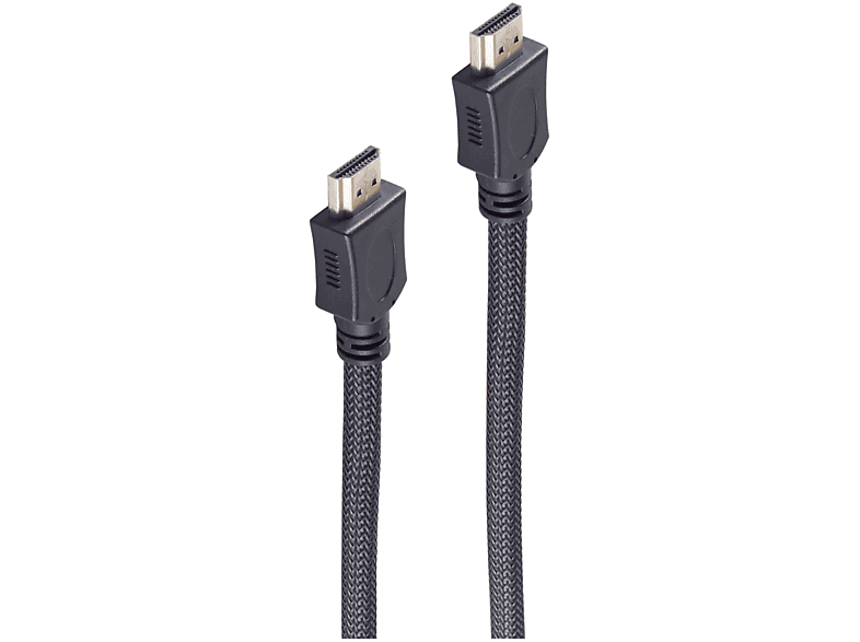 SHIVERPEAKS HDMI A-St./HDMI A-St. verg HEAC sw Nylon Mantel 5m HDMI Kabel | HDMI Kabel & Zubehör