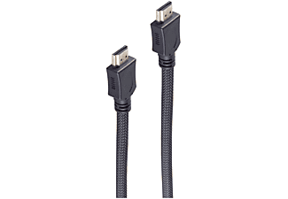 SHIVERPEAKS HDMI A-St/HDMI A-St verg HEAC sw Nylon Mantel 1,5m HDMI Kabel