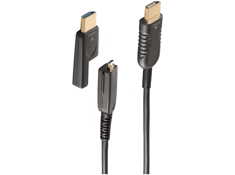 SHIVERPEAKS Optisches HDMI Verlegekabel-Set, 4K, 15,0m AOC Kabel | HDMI Kabel & Zubehör