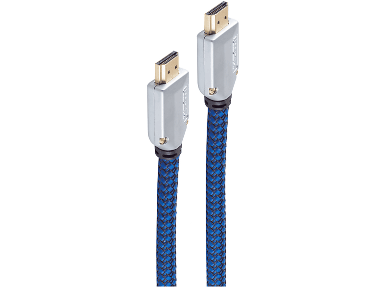 SHIVERPEAKS HDMI A-St./HDMI A-St. Metall-St. 3m Kabel HDMI verg sw-blauer