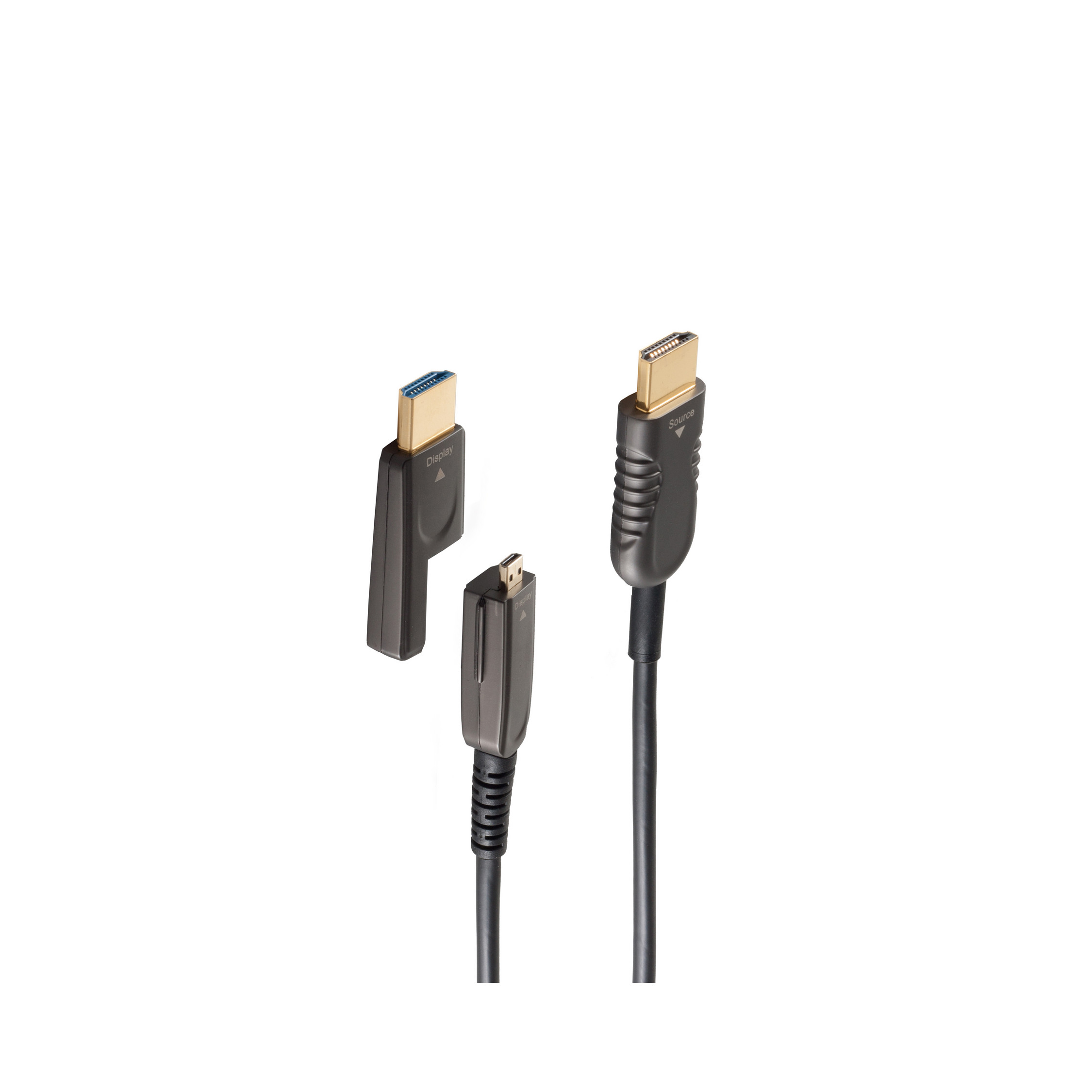 SHIVERPEAKS Optisches HDMI AOC Kabel Verlegekabel-Set, 4K, 20,0m