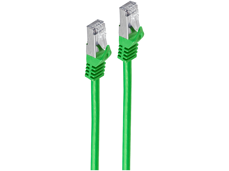 SHIVERPEAKS RJ45 Patchkabel Rohkabel 7 m. CAT 1,5 Patchkabel, grün m PIMF 1.5m