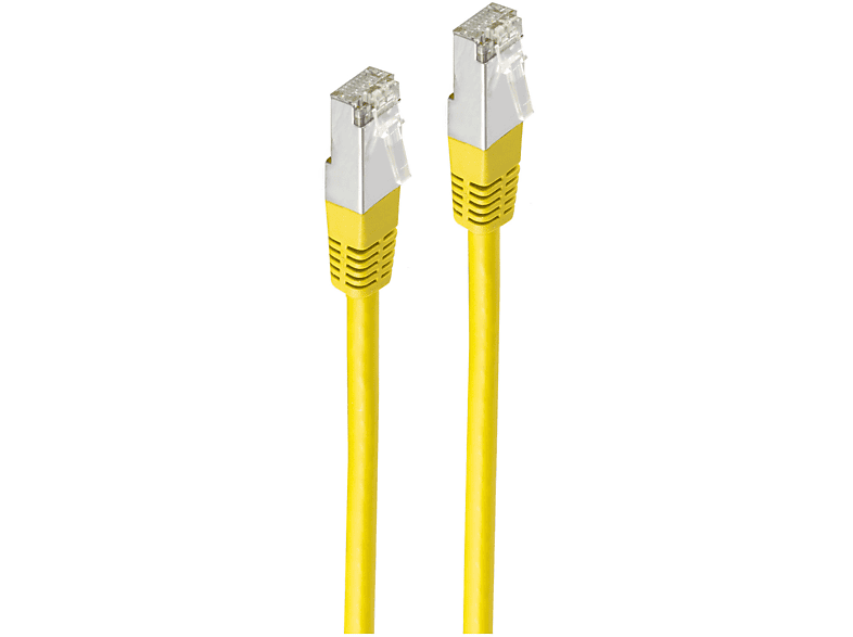SHIVERPEAKS Patchkabel cat 6 S/FTP PIMF Halogenfrei gelb 0,5m, Patchkabel, 0,5 m | Adapter & Netzwerkkabel