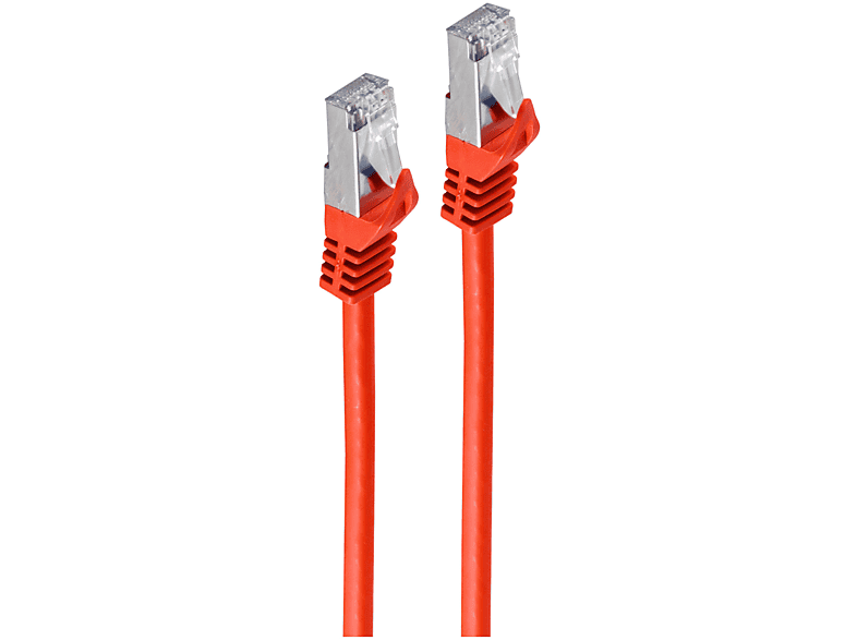 SHIVERPEAKS RJ45 Patchkabel m. PIMF 2m, CAT 7 Patchkabel, m rot Rohkabel 2