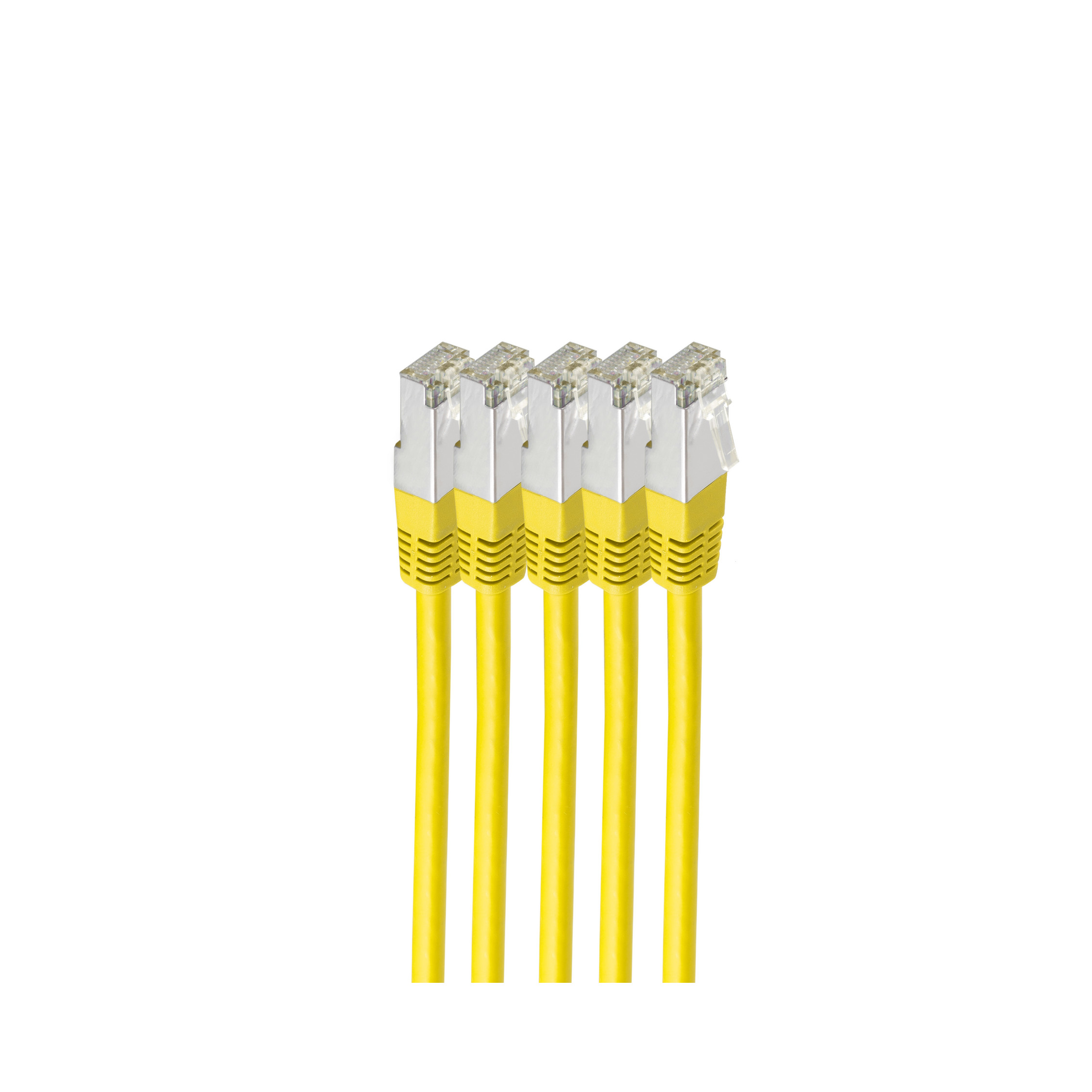 gelb HF cat 0,25m, VE5 S/FTP 6 Patchkabel, PIMF m 0,25 Patchkabel SHIVERPEAKS