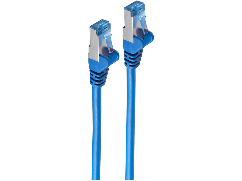 SHIVERPEAKS Patchkabel cat6A S/FTP PIMF blau 0,25m, Patchkabel, 0,25 m | Adapter & Netzwerkkabel
