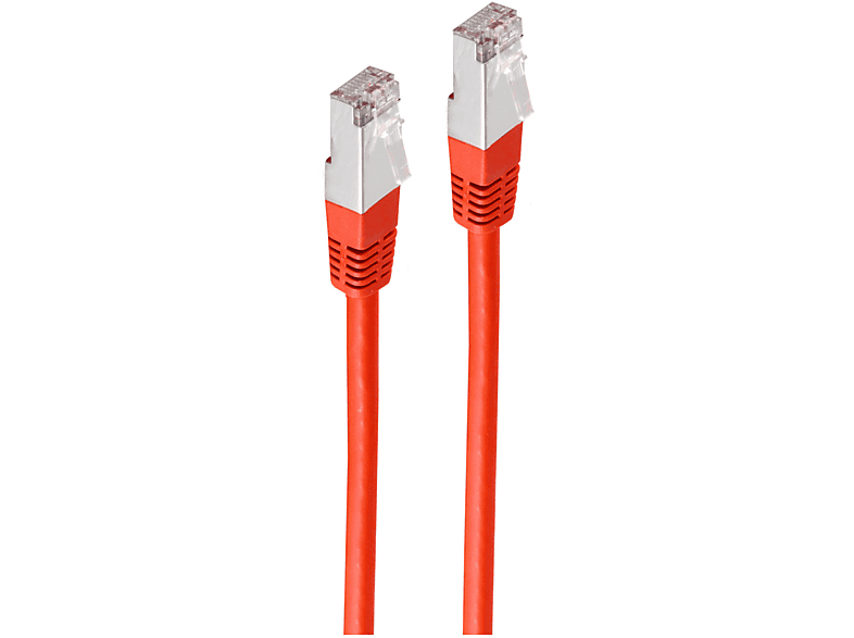 SHIVERPEAKS Patchkabel cat. 5e 0,25 rot F/UTP Patchkabel, 0,25m, m