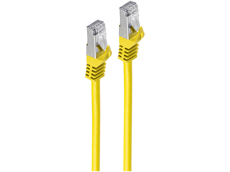 SHIVERPEAKS RJ45 Patchkabel 10 PIMF m Patchkabel, gelb m. Rohkabel 7 10m, CAT