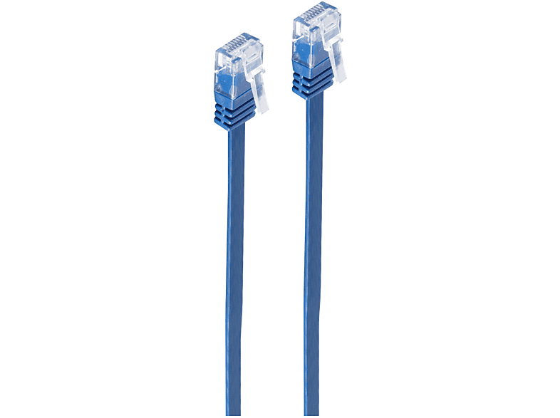 SHIVERPEAKS Patchkabel-Flachkabel U/UTP cat. m Patchkabel, slim 6 0,25m, 0,25 blau