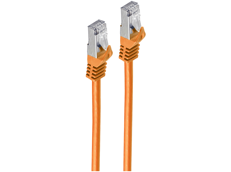 SHIVERPEAKS RJ45 Patchkabel m. CAT 7 Rohkabel PIMF or. 0,5m, Patchkabel, 0,5 m