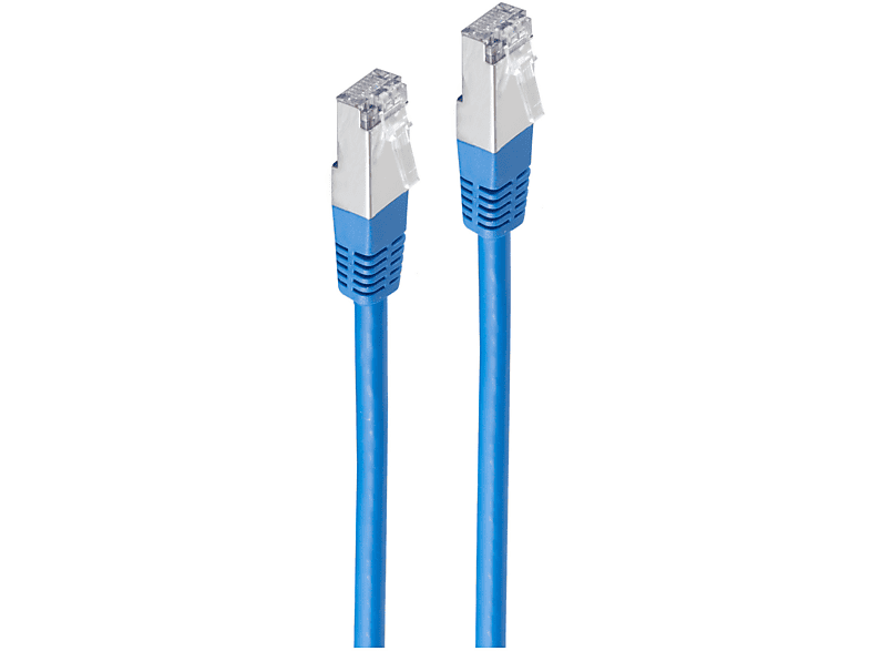 CONNECT Patchkabel Cat.5e - 1 M, Blau, RJ45, Kupfer/Aluminium, Für Netzwerk & Internet