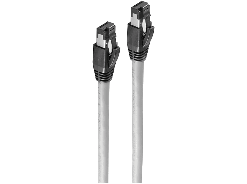 SHIVERPEAKS Patchkabel cat 8.1 S/FTP PIMF Halogenfrei grau 0,5, Patchkabel, 0,5 m