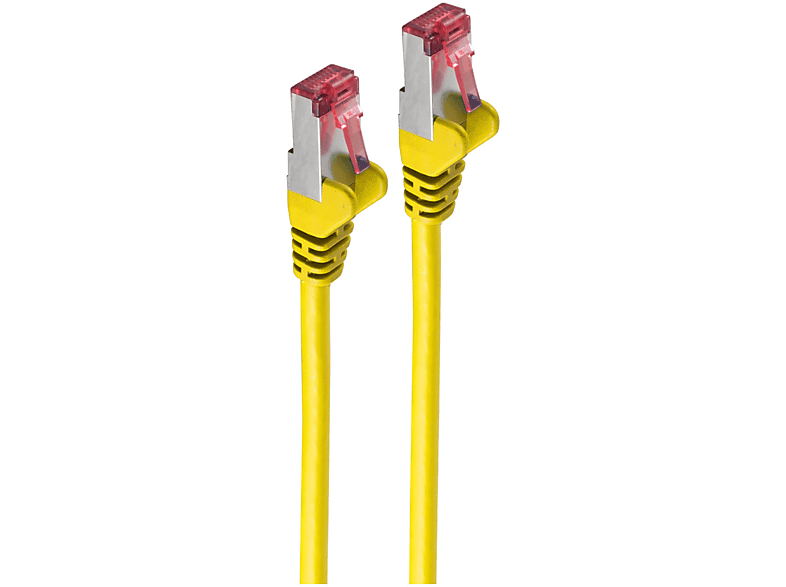 SHIVERPEAKS Patchkabel cat6A S/FTP Patchkabel, m PIMF gelb 7,5m, 7,5 Halogenfrei