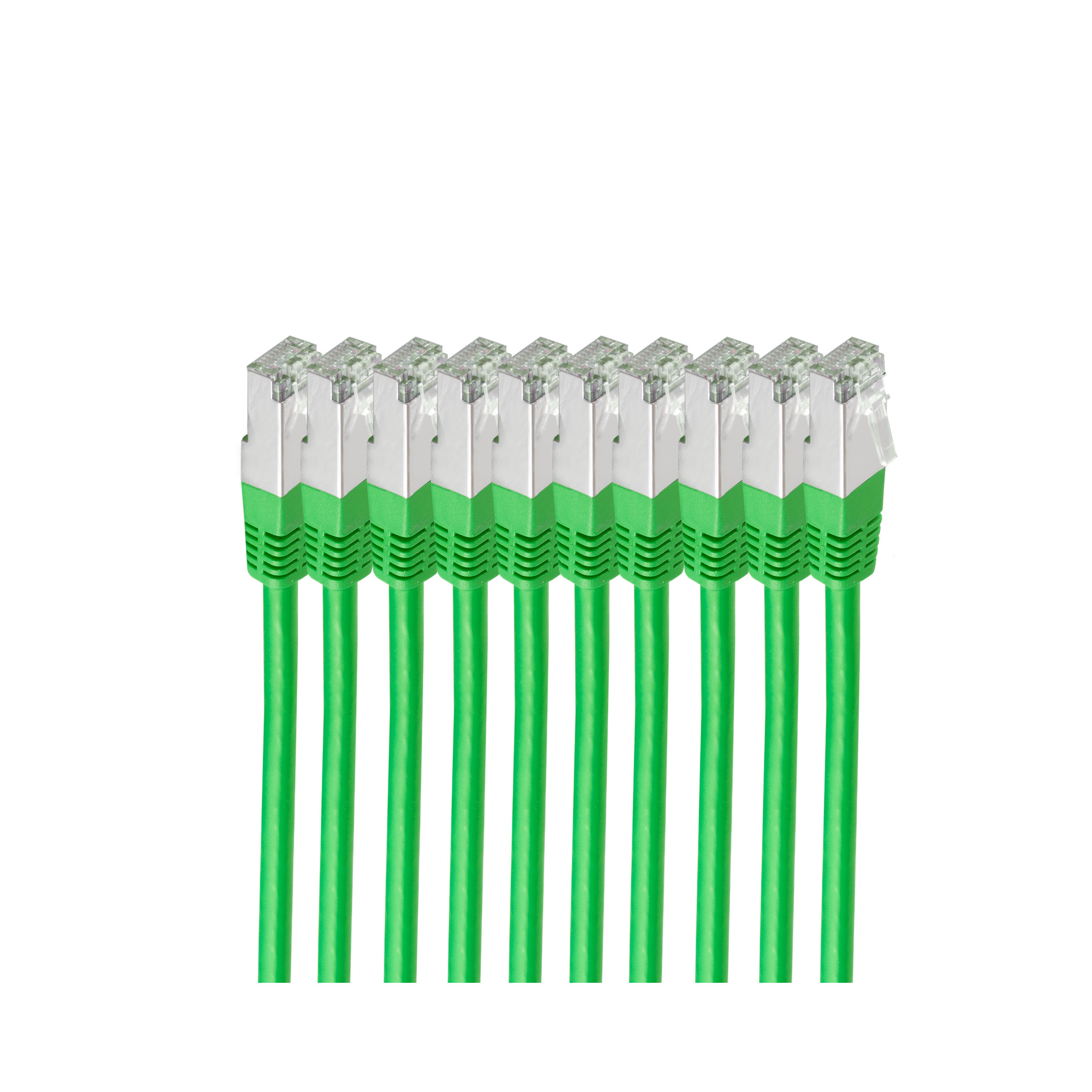 grün 0,5m, cat 0,5 VE10 PIMF HF SHIVERPEAKS Patchkabel 6 S/FTP Patchkabel, m