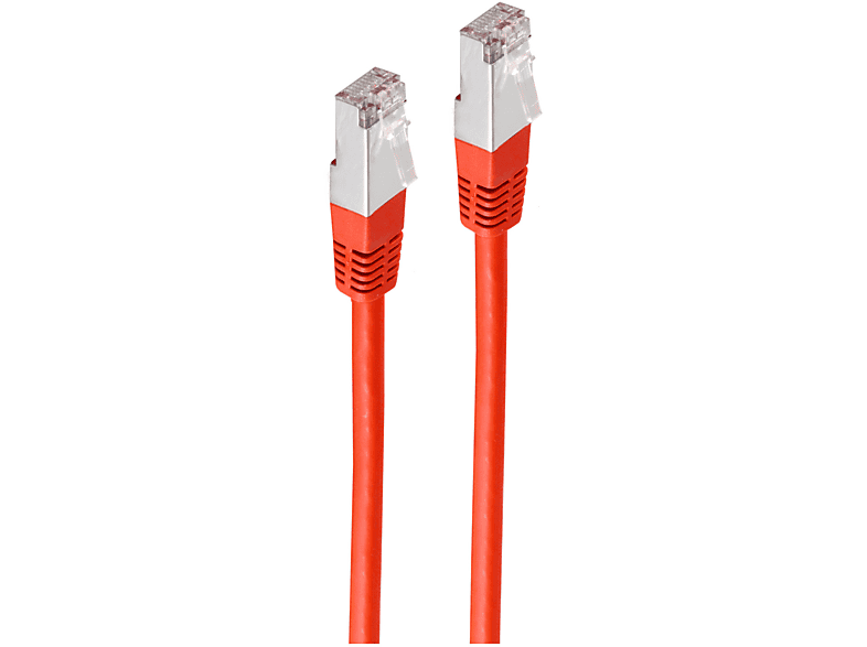 SHIVERPEAKS Patchkabel cat. 5e F/UTP rot 0,5m, Patchkabel, 0,5 m | Adapter & Netzwerkkabel