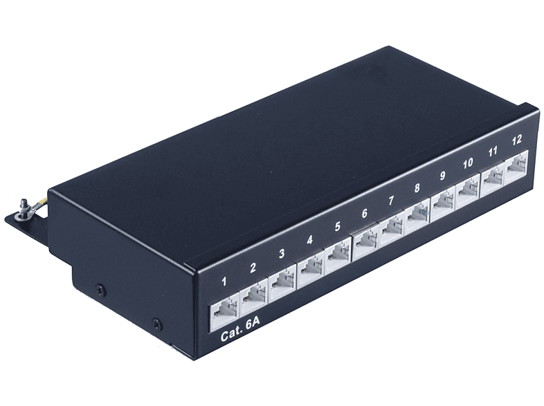 Patchfeld Patchfeld MAXIMUM Patchpanel S/CONN 12-Port CONNECTIVITY Cat.6A, schwarz