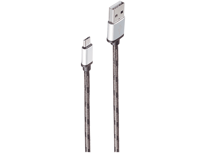 SHIVERPEAKS USB-Ladekabel A Stecker auf USB Micro B braun 0,9m, USB Ladekabel, 0,9 m, grün