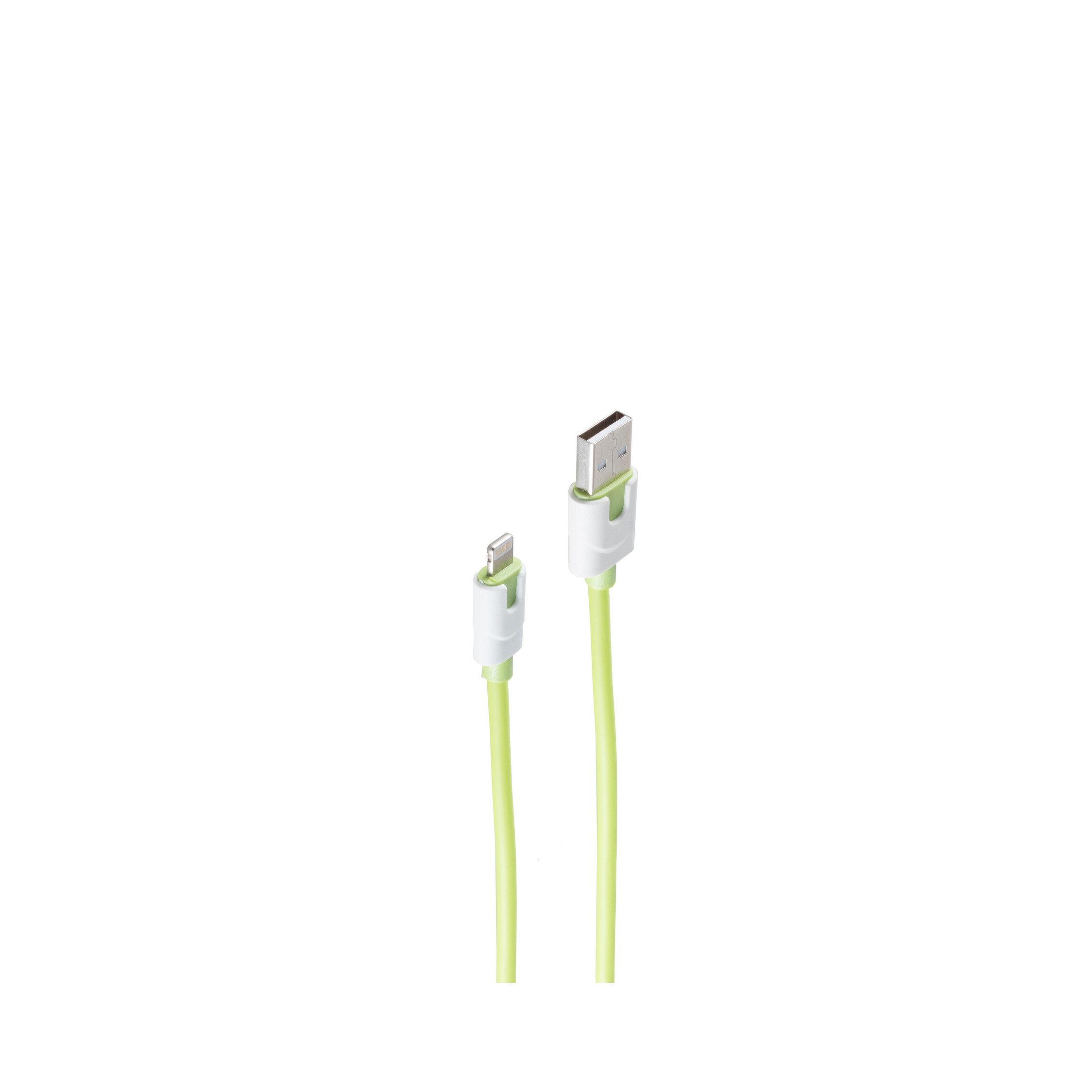 auf USB grün Stecker m, grün, Stecker USB-Ladekabel 2 8-pin 2m, A Ladekabel, SHIVERPEAKS