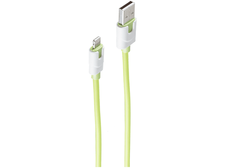 USB-Ladekabel Stecker m, Ladekabel, grün USB grün, SHIVERPEAKS 2m, Stecker 8-pin 2 A auf