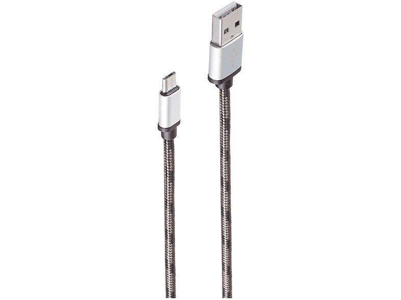 SHIVERPEAKS USB-Ladekabel A Stecker auf USB Micro B braun 2m, USB Ladekabel, 2 m, grün