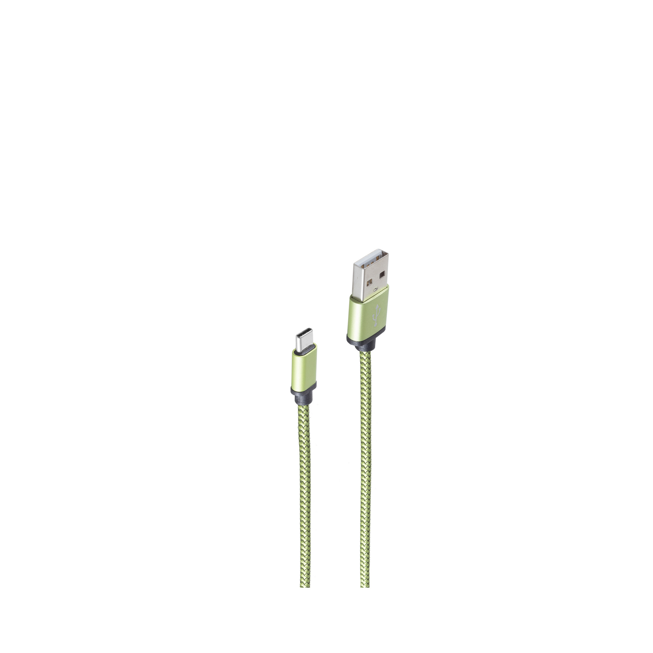 SHIVERPEAKS m, USB grün USB USB-Ladekabel 0,9m, aqua 0,9 A C auf Ladekabel, Typ Stecker