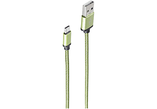 SHIVERPEAKS USB-Ladekabel A Stecker auf USB Typ C, grün 2m, USB Ladekabel, 2 m, aqua