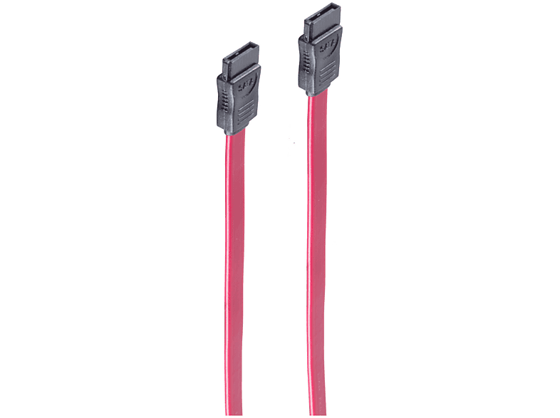 Stecker Stecker Kabel, SATA SATA-Anschlusskabel 0,7m rot SHIVERPEAKS /